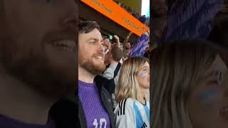 The Argentinian fans chanting and supporting their team in the 2023 Rugby Championship against Aus.