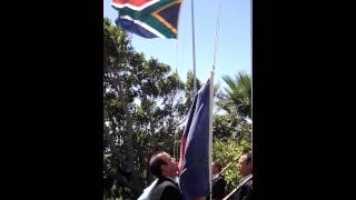 Raising the Flag - Dawn Patrol MOTH Shellhole - Border War Commemoration - 2 Feb 2014