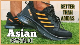 asian crystal 01 shoes | asian running shoes | complete size information | hindi reviews