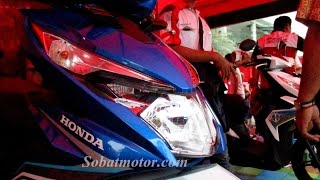 All New Honda Beat CBS ISS 2016 (Electro Blue White) - Sobatmotor.com