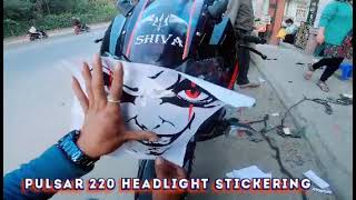 pulsar 220 headlight stickering.           karuautolinkofficial