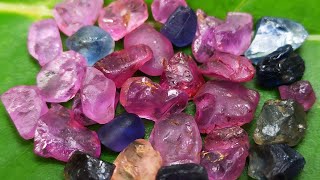 Facet Grade Natural Sapphire Rough Gemstones Collection