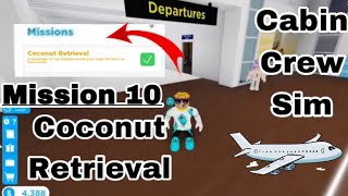 Coconut Retrieval Mission In Cabin Crew Simulator (Roblox)