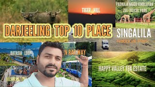 Top 10 places in Darjeeling | Darjeeling top 10 tourist Places in Hindi | Darjeeling Tourism places