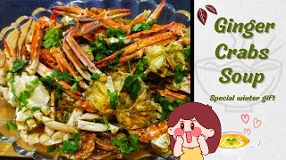 Crabs Soup with Ginger Taste 🤤 how to cook special Recipe of Crabs 😋#pakistan #india #winterspecial