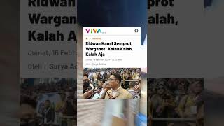 Ridwan Kamil semprot warganet kalo kalah, kalah saja‼️ #shorts #short #shortvideo