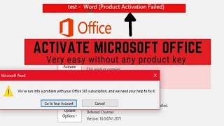 How to Active  Microsoft Office without any Product Key.  Office 2010, 2013, 2016, 2019, 2020