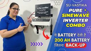 Su-vastika UPS Lithium LifePo4 Combo with 12.8V 100AH lithium battery capacity