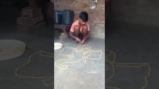 मक्का का बना दिया गणेश जी का Drawing ||ganesh ji drawing #shorts #drawing #short