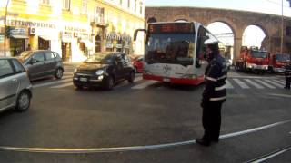 Due tram si scontrano a Roma 19-11-2011