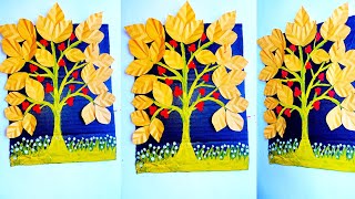 Paper tree wall decor idea|Diy room decor|Wall hanging craft|Wallmate|Paper craft|Diy||