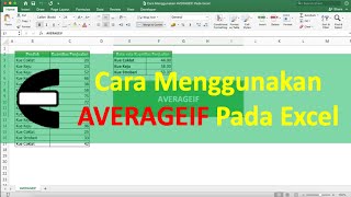 Cara Menggunakan AVERAGEIF Pada Excel - Compute Expert