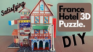 Satisfying | Assembling a France Hotel 3D Puzzle