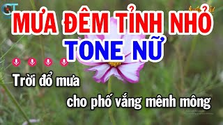 Karaoke Mưa Đêm Tỉnh Nhỏ Tone Nữ ( G#m ) Nhạc Sống Tuấn Kiệt