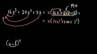 Розкладання на множники поліномів вищого степеня, що мають спільний множник | Академія Хана