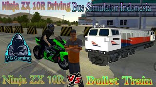 Ninja ZX 10R Vs Bullet Train#2013 -Ninja ZX 10R Driving-Bus Simulator Indonesia Mod - Android Games