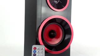 QFX CS-168 RED Portable BoomBox Speaker USB SD FM Radio Aux  Music Player