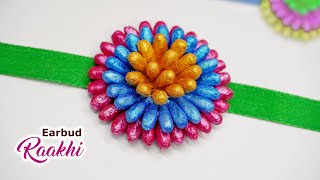 Easy& Colorful  Raakhi with Earbuds || Earbuds Raakhi Design