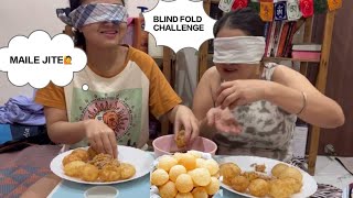 SPICY 🌶️ PANI PURI CHALLENG// BLIND FOLD//EATING SHOW @anjalichhetri5945