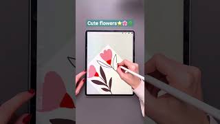 Flowers in procreate🌸 #art #artshorts #arttutorial #create #procreate #easyart #drawing #flowerart