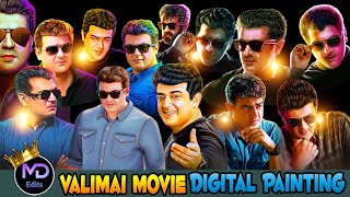 Valimai Movie Digital Painting  HD PNG Free Download | Thala Ajith Digital Painting PNG | @MDEdits143