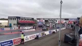 F Man R35 GTR at Santa Pod vs R34 GTR