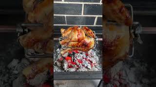 Rotisserie chicken on the Bunnings $85 Mini Jumbuck #shortsfeed #shorts #bbq #charcoal