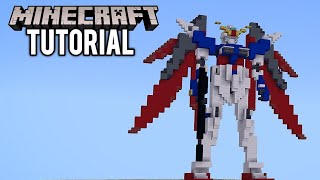 MINECRAFT : How To Build Gundam Destiny (デスティニーガンダム)