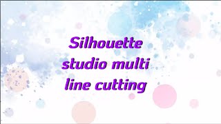 Let's try multi line cutting in Silhouette studio