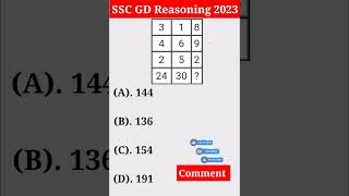 SSC GD Previous Year Question || SSC GD Exam 2023 #sscgd #gdshorts #reasoning #reasoningtricks