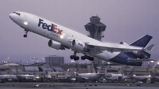 Majestic FedEx McDonnell Douglas MD-11(F) Morning Take Off from LAX Airport