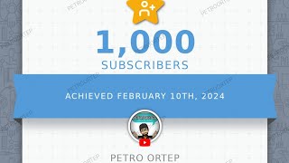 1000 підписників ура #petroortep #watchua #україна #youtube