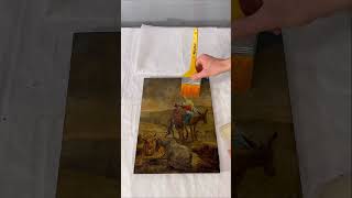 Укрепление картины XVII века #art #restoration