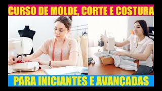 CURSO DE COSTURA,4 AULAS GRÁTIS DE COSTURA PARA INICIANTES, CURSO DE MODELAR, CORTAR E COSTURAR