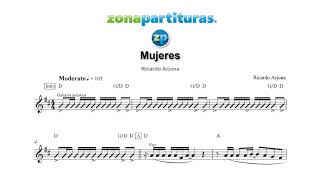 Partitura "Mujeres" Ricardo Arjona