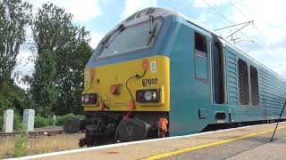 67020 and 67002 work 'The Gin Train' on 1Z40 & 1Z41 at Ely: 14/07/2018