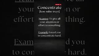 Pronounce CONCENTRATE the right way #shorts #shortsvideo #pronunciation #english #Concentrate