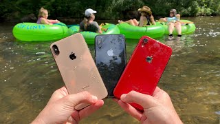 I Found 3 iPhone X's Underwater in the River at Waterpark! (Returned to Owners)