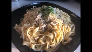 Tagliatelle au poulet et champignons / طالياطيل بالدجاج و الفطر سهلة تحضريها في 10 دقائق