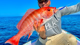 PESCA de PARGOS HUACHINANGOS con JIGS a FONDO en ALTAMAR.