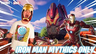 🍩LIVE Fortnite Marvel IRON MAN MYTHICS ONLY CHALLENGE