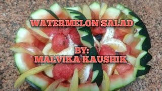 MAKING WATERMELON SALAD |BY MALVIKA KAUSHIK |MAHAK NTT VLOGS