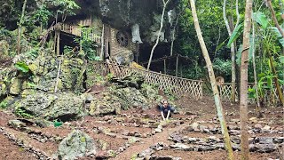 Single mom use a cave as their home. 30 days to build a residence and vegetable garden.