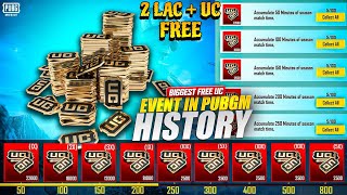 2Lac+ Free Uc 😱 In Pubgm | Get Free 5000Uc In New Events | Get Bounce Pass For Free ✅ | Pubgm