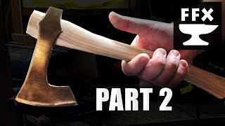 Making a Bearded Tomahawk Part 2 (from a Used Hatchet) Viking Style! Not really, but cool anyway