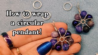 How to wire wrap a beaded pendant! Jewelry Making Tutorial