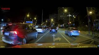 Viofo A329 SSD 4K HDR night city test 1 front camera