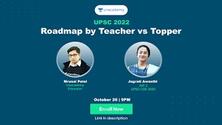 Join Jagrati Awasthi, AIR 2, with Mrunal Sir |  Live on Unacademy at 9 PM on 26th October