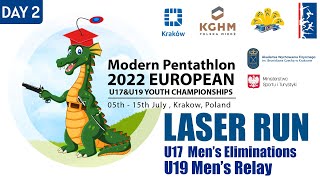 Laser Run - Mens Eliminations/Relay - Modern Pentathlon 2022 European Youth Championships-Kraków