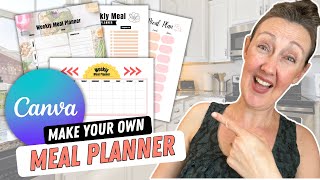 How to MAKE YOUR OWN MEAL PLANNER TEMPLATE PDF in Canva